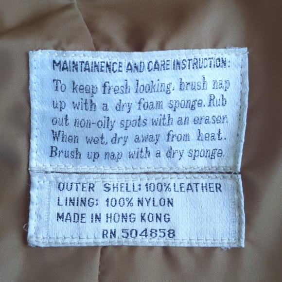 Vintage suede jacket with rabbit fur collar M - Picture 3 of 8